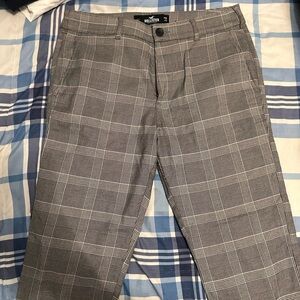 Hollister Gray Dress Pants Classic Plaid Design